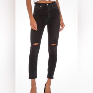 Stylish Black Ripped Women's Jeans
